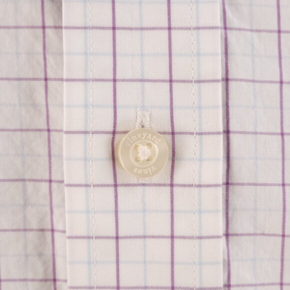 Vineyard Vines Button-Down Whale Cotton Medium Check Colorful Men Button Up - Picture 6 of 16